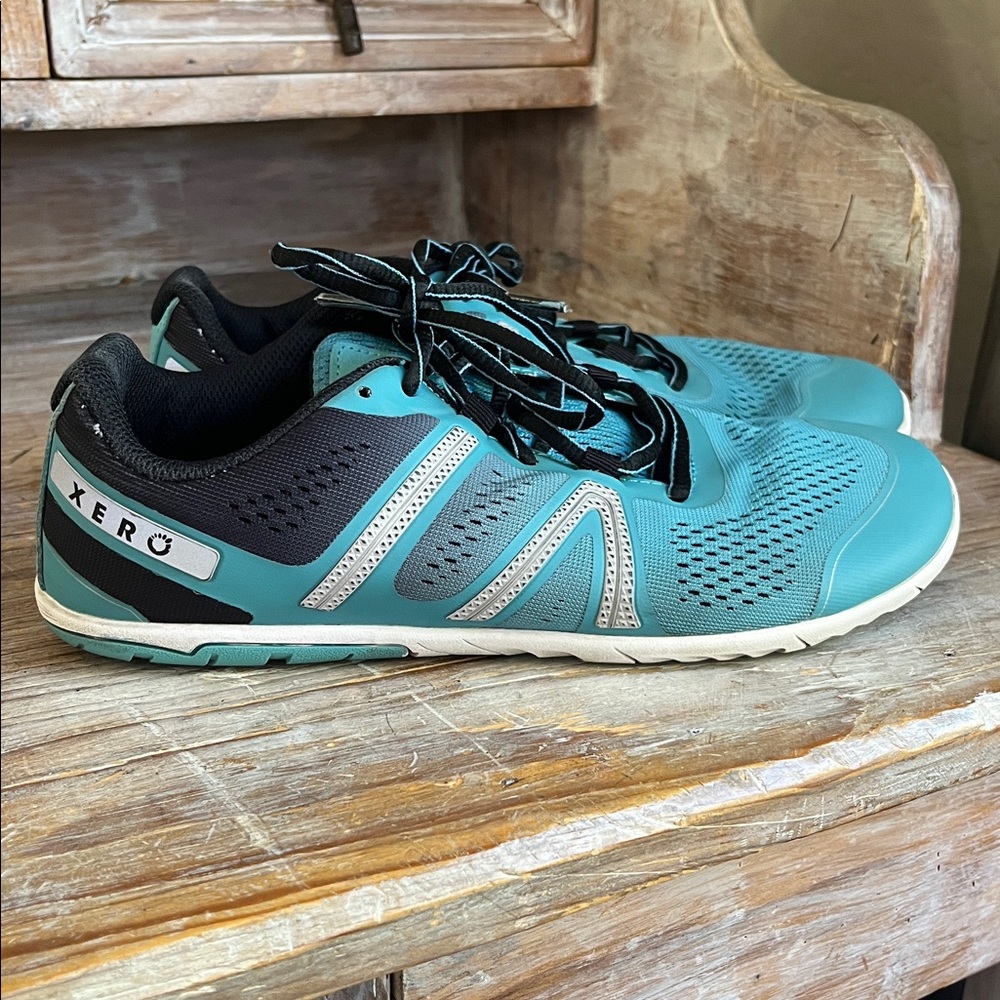 🤍 Xero Shoes HFS Original Barefoot Running Shoes Size 10 Navy Blue Green Blue